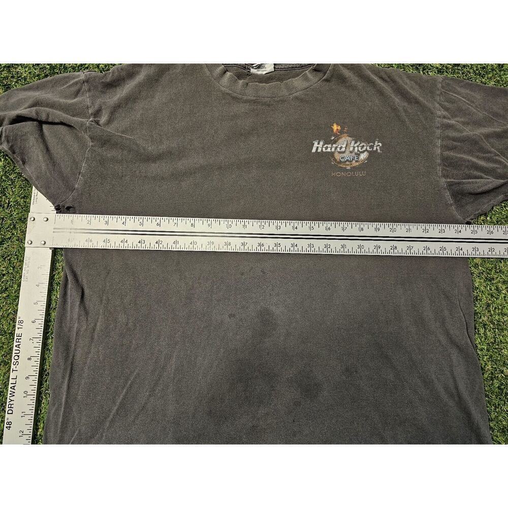 Vintage 1998 Hard Rock Cafe Kona Hawaii T-Shirt Size XL DISTRESSED Faded Fire - Picture 9 of 10